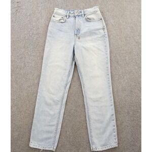 Ksubi Jeans Womens 26 Blue Karma High Rise Slim Straight Light Wash